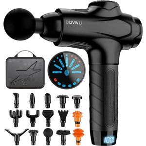 Massage Gun -  Handheld Massager Electric Portable Massager - Black (15 Heads)